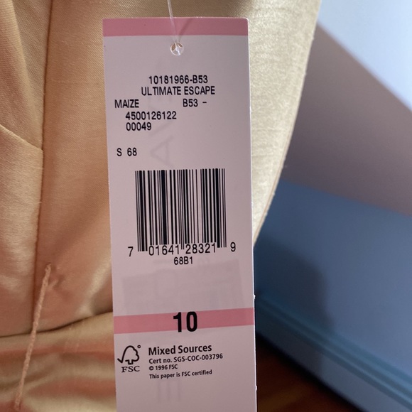 PARTY Shimmering Gold EVAN PICONE Faux Wrap Dress size 10 - Picture 4 of 9